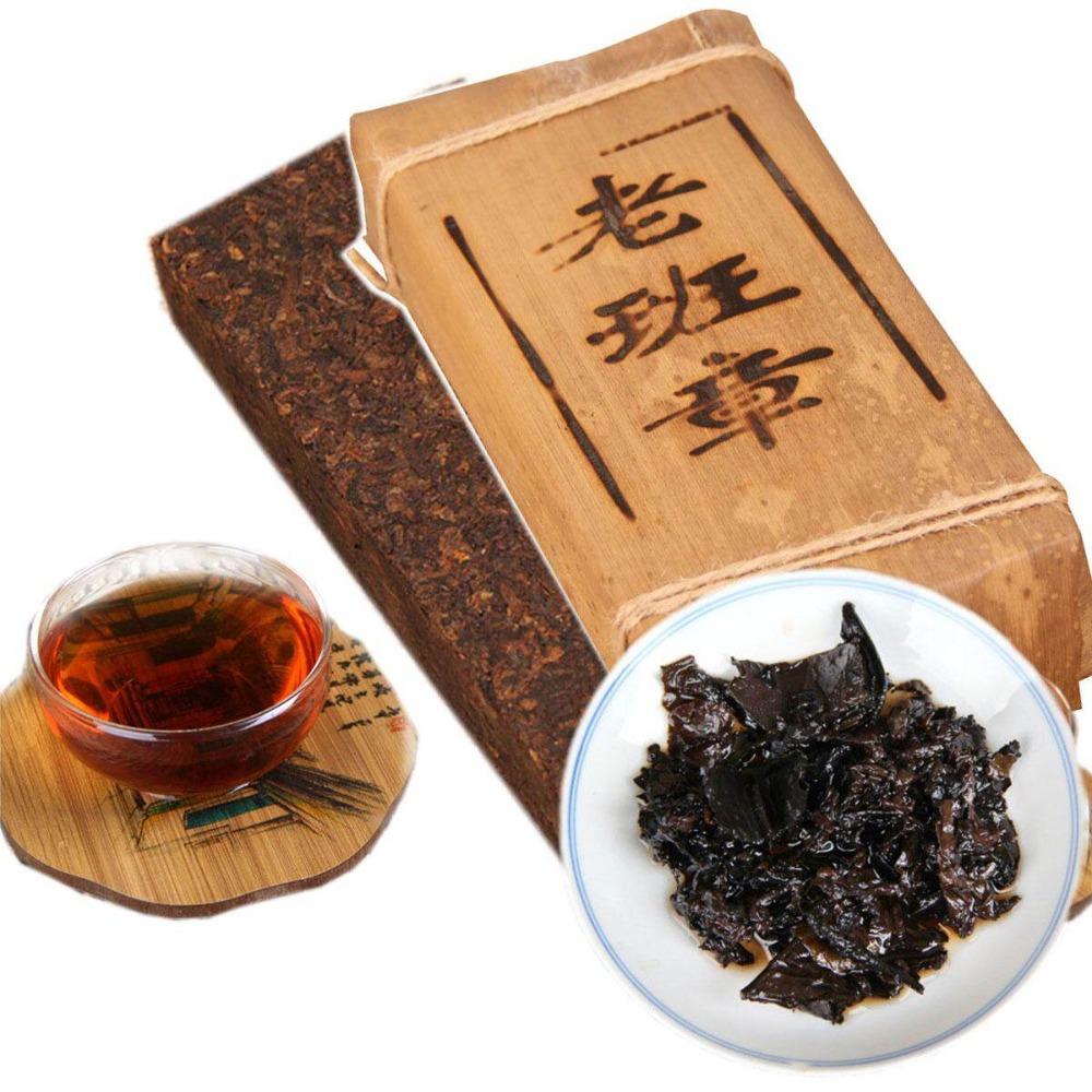 500g Ripe Pu-erh Tea Cake LaoBanZhang Old Trees Fermented Healthy Dark Tea