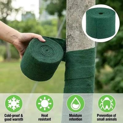 15M Cotton Tree Protection Tape, Coldproof Trunk Wraps, Moisture Retention & Warm Keeping Protector for Garden Green Plants