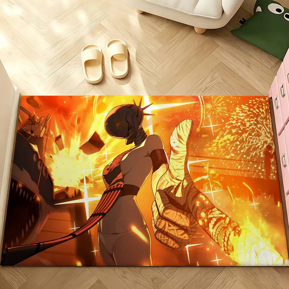 Anime C-Chainsaw M-Man Reze Carpet Bathroom Anti-slip Mat Door Mat Home Decoration Mat Entrance Door Mat Scratch-resistant Mat