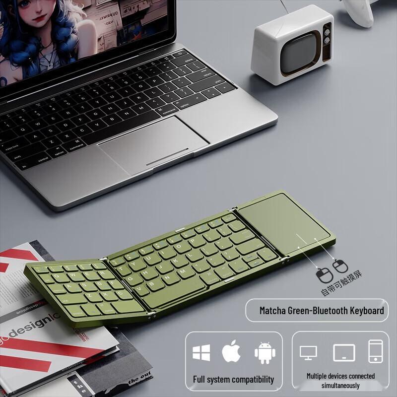 

EWEADN B089T Wireless Foldable Keyboard with Numeric Touchpad