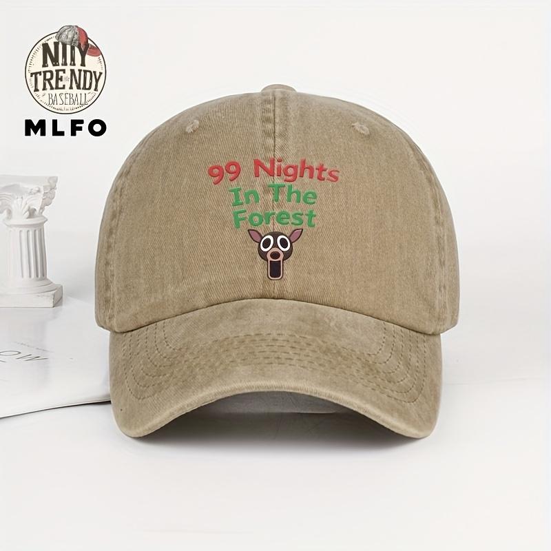 MLFO Mens  Unisex Vintage  Nights in the Forest Printed Baseball Cap  Retro ForestThemed Game Hat Lightweight Breathable