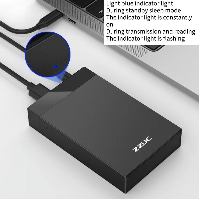2.5/3. 5 Inch SSD Case External Hard Drive Enclosure 20TB SATA To USB 3.0 Hard Disk Case Adapter for PC Laptop