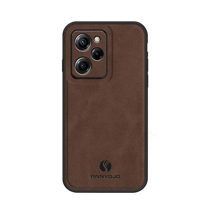 Pocox5 Retro Magnetic Sheepskin Leather Case For Xiaomi Mi Poco X5 Pro 5g Luxury Men Business Vintage Back Cover Poko X 5 X5pro