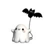 1Pc Halloween Cute Ghost Putting Bat Ornaments, Ghost Bat Desktop Party Decoration, Party Small Gift, Little Finger Cute Ghost