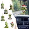 Christmas Acrylic Green  Decorations, Acrylic Flat Christmas Tree Hanging Ornaments, Double Side Printed Pendant For Tree / Car / Backpacks 2D Flat