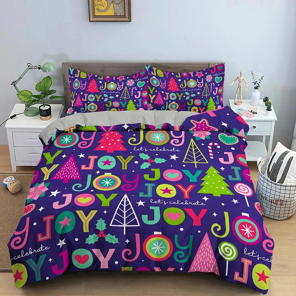 3D Merry Christmas White Bedding Sets Xmas Duvet/Quilt Cover Set Polyester Comforter Cover King Queen Full Twin Red Bow Beige