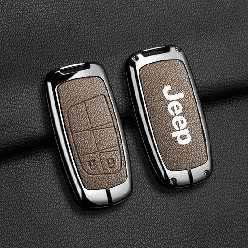 Compatible Jeep Key Case for Compass, Renegade, Cherokee, Grand Commander, Grand Cherokee
