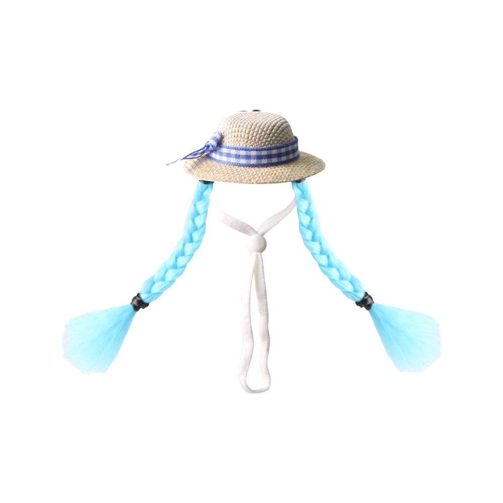 with Elastic Strap Double Braids Hat Adjustable Bird Wig Cap Creative Hamster Knitted Hat Party
