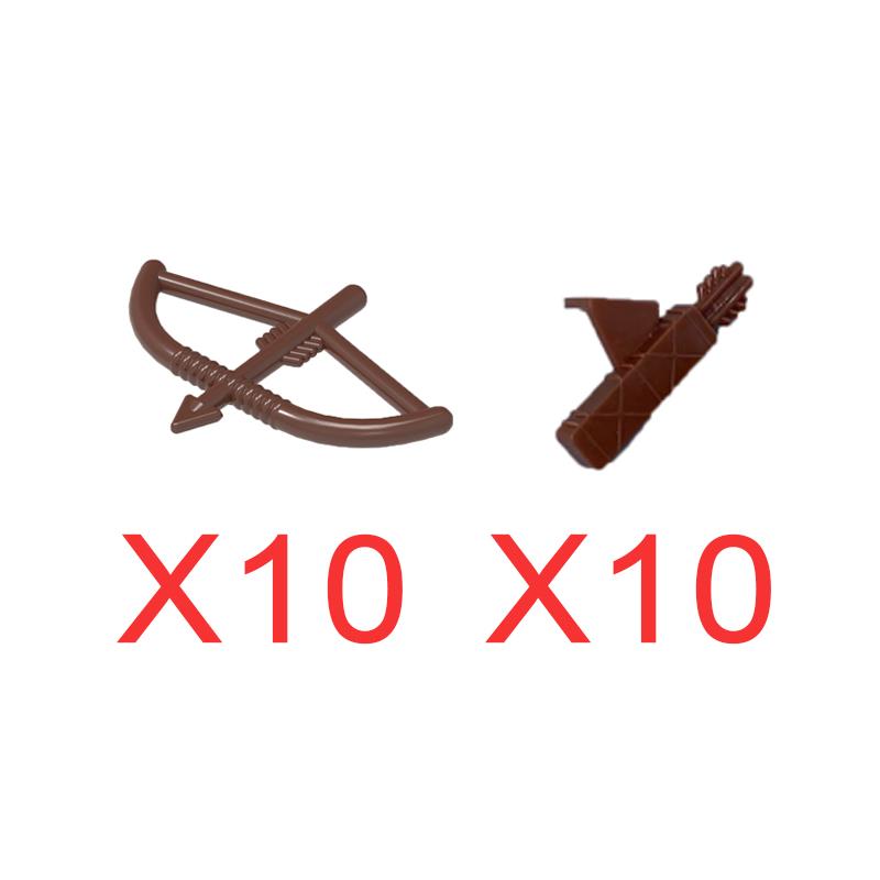 MOC Medieval Building Blocks Character Parts Model Toy Castle Knight Soldier Sword Bow Armor Shield Spear Piercing Parts Bricks