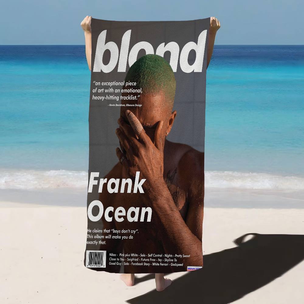 Singer A-Frank O-Ocean Microfiber Printed Beach Towel Mountain Climbing Yoga Beach Swimming Running Absorbent Soft Towel
