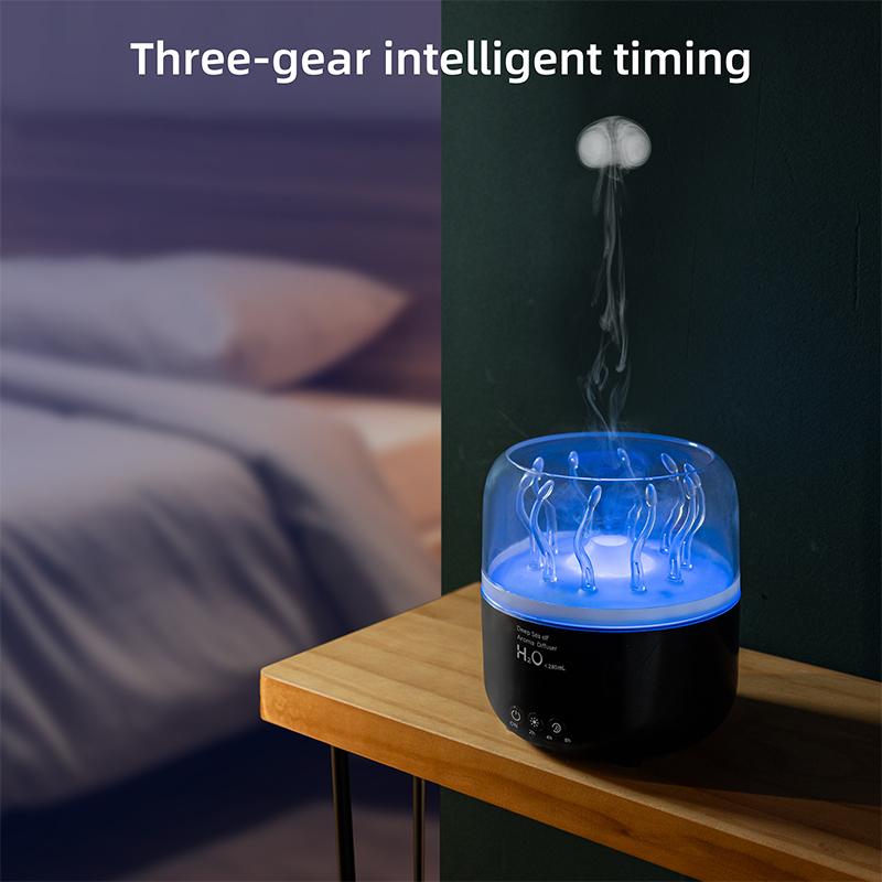 New V77 Multi Spray Mother Aromatherapy Machine Home Ultrasonic Atomization Humidification Colorful Flame Aromatherapy Machine.