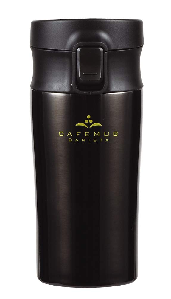

Pearl Metal Water Bottle 400ml Direct Drinking Black Tumbler Cafe Mug Barista One-Touch HB-4535 чёрный