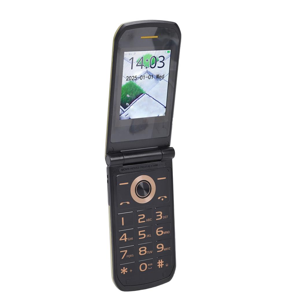 4G Flip Phone 4G LTE Unlocked Mobile Phone for Seniors 2.4 Inch 1.44 Inch Dual Screen Inner Outer with SOS MP3 Call SMS