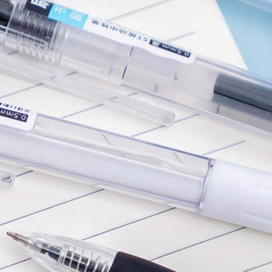 6Pcs Retractable Gel Pens 0.5mm Fine Nib Pen Smooth Writing Pen for Exams Students Fast-Drying Ink No-Skip School Office Supplies