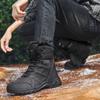 Herren-Schneestiefel bis zur Mitte der Wade, wasserdicht, warm, mit Fell gefüttert, für den Winter, rutschfeste High-Top-Schuhe für draußen, Arbeit, Trekking, Kampfstiefeletten für Männer