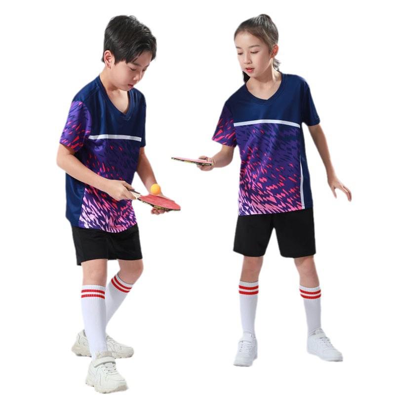 Children's Four-Piece Sports Uniform Set: Badminton, Table Tennis, and Volleyball Training Gear
