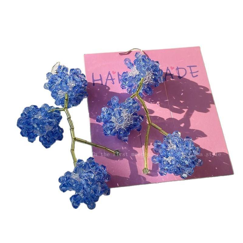 

Women s Spring&Summer Vacation Style Flower Tassel Earrings 1pcs синій