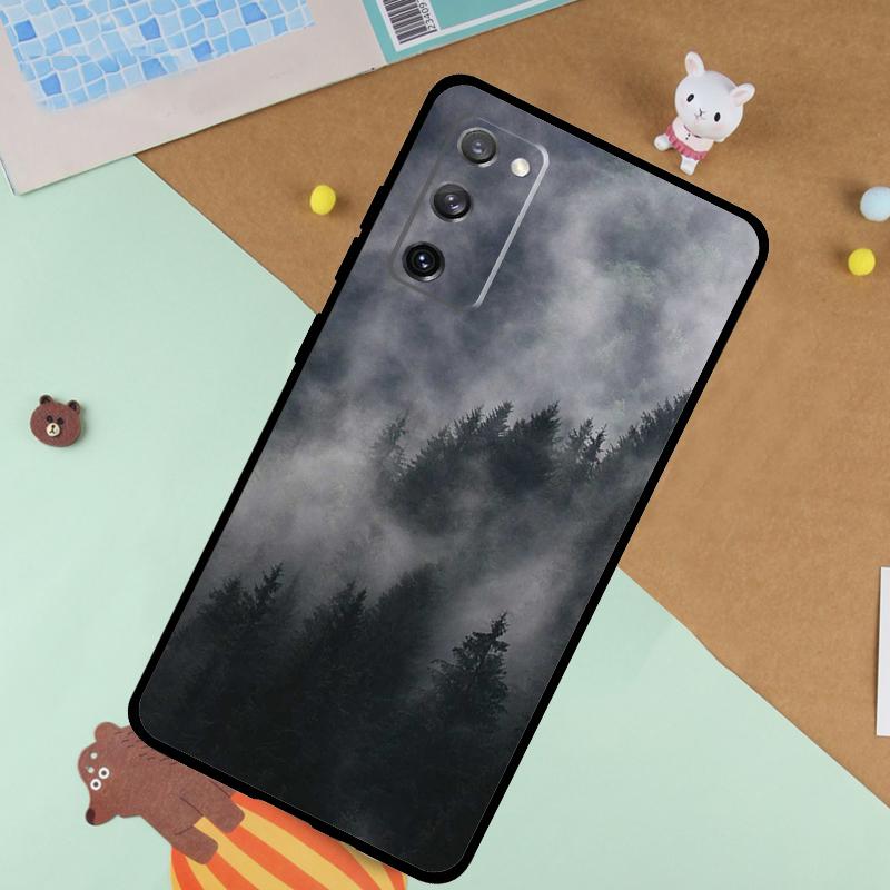 Forest Cloud Pattern Soft Case For Samsung Galaxy S25 Ultra S9 S10 S20 S22 S21 Plus S23 FE S24 Ultra Funda Cover