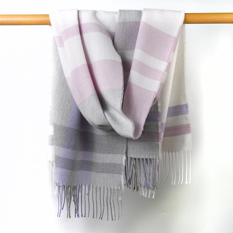Free Women Scarf Winter Plaid Fringed Scarve Ladies Pashmina Mujer Femme Foulard Bufanda Echarpe Hiver Long Wrap Shawl