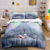 Winter Mountain Red Cabins Set Bedding Duvet Cover Set Duvet Cover Pillowcases (1 * Duvet Cover 2 * Pillowcases, without duvet insert)