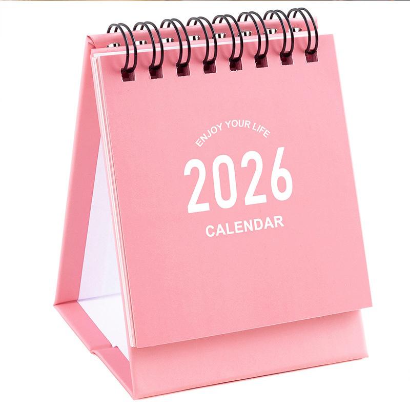2026 Mini Desk Calendar Creative Coil Calendar Planner Desktop Ornament Decoration Office Stationery