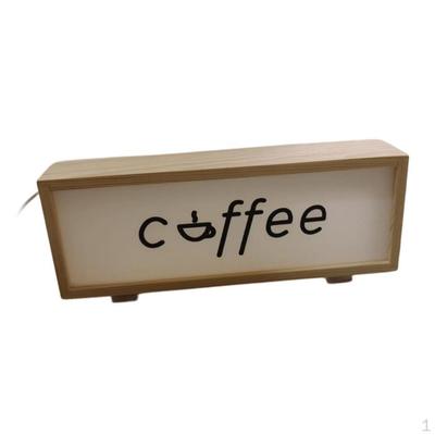 Coffee Bar Light Frame with Desk Lamp for Bedroom Decor