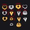 5pcs Stainless Steel Big Hole Heart Charms Pendants for DIY Jewelry Findings Women Necklace Bracelets Supplies Earrings Making