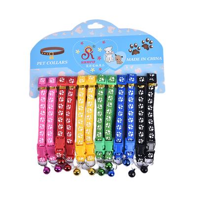 Creative Personality Single Footprint Patch Bell Collar Obojek pro psy a kočky