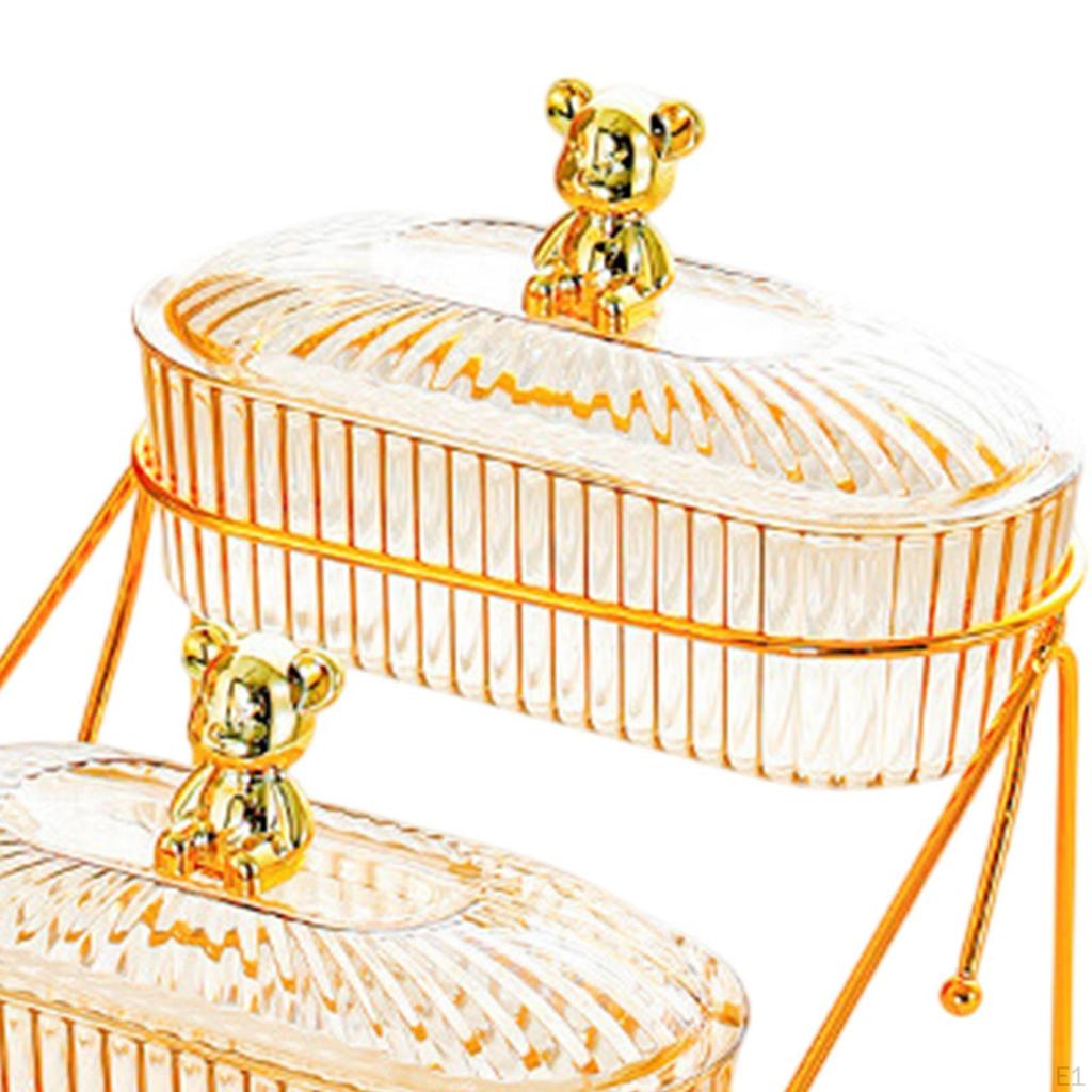 Dessert Platter with Lid for Cakes And Dried Fruits Serving