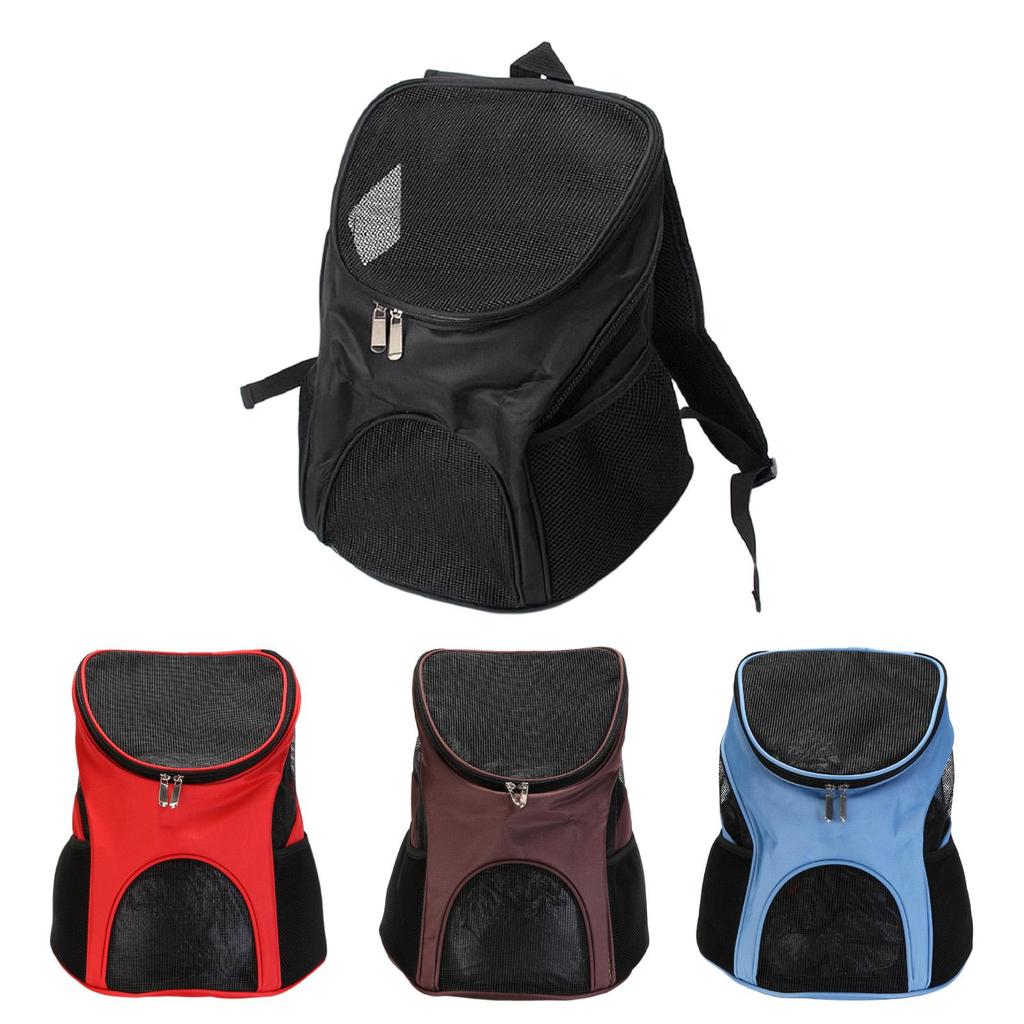 Pet Carrier Mesh Backpack, Cat Breathable , Portable Ventilated and Outdoor Collapsible Red