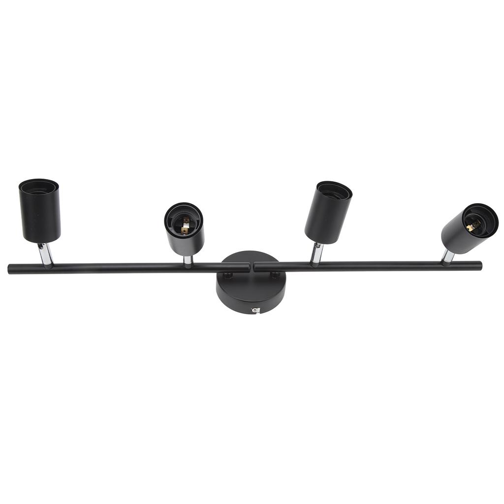 Tracking Lights Ceiling LED 4 60W Adjustable Angle Foldable Matte Black 4 Light Tracking Lighting for Bedroom Hotel