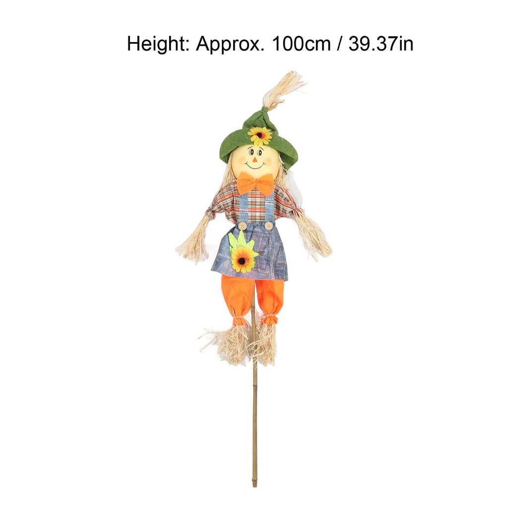 Rainproof Garden Scarecrow, Bird-Scaring Outdoor Scarecrow, 100cm Tall (Female Scarecrow)
