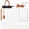 DIY Crochet Bag HandMade Fashionable Style Alloy Faux Leather Handbag for Craft Lovers(White )
