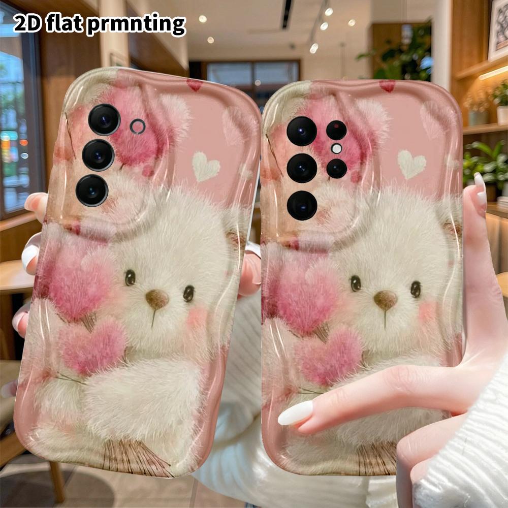 Phone Case: 2D Flat Samsung Galaxy A34 A35 S20 S22 S21 FE Plus Ultra Protective Case, Pink Heart Rush, Christmas and Halloween Gift