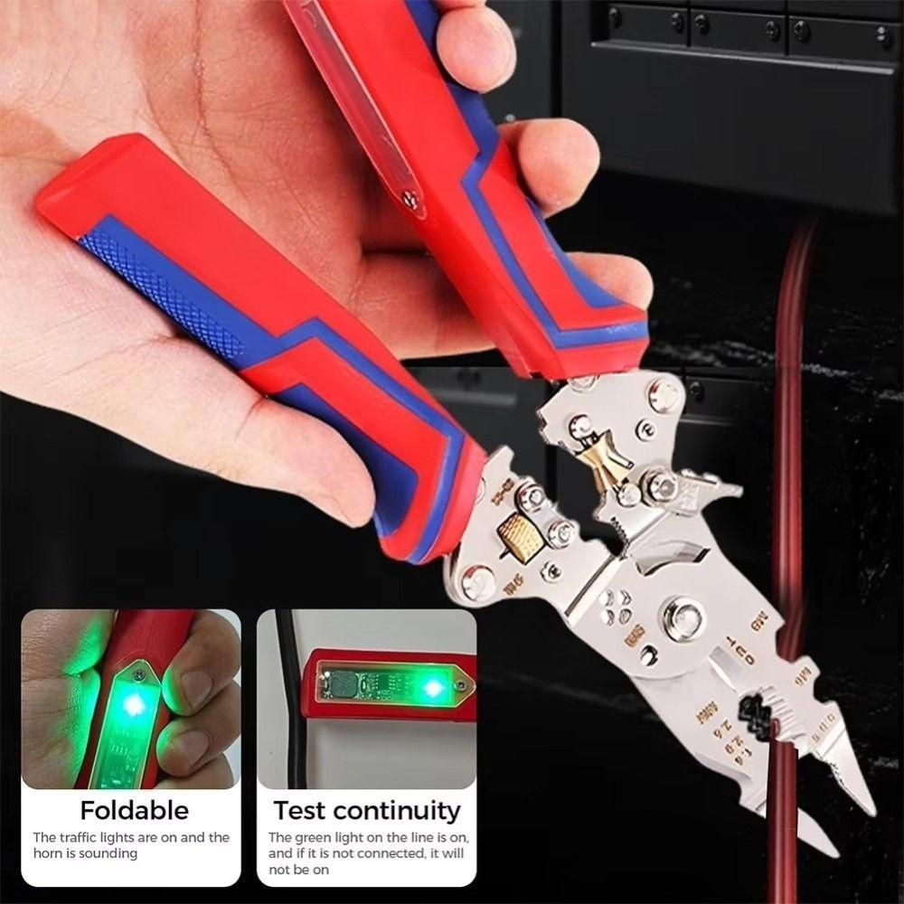 Foldable Design Electrical Wire Stripper Cable Cutter Pliers DIY Cable Maintenance