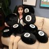 Creative Black 8 Billiard Throw Pillow Plush Toy Sofa Pillow Cushion Living Room Ornament Decoration
