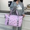 Expandable Cute Printed Gym Bag with Trolley Handle, Portable Travel Bag, Oxford Cloth Handbag, Maternity Bag for Pregnant Women