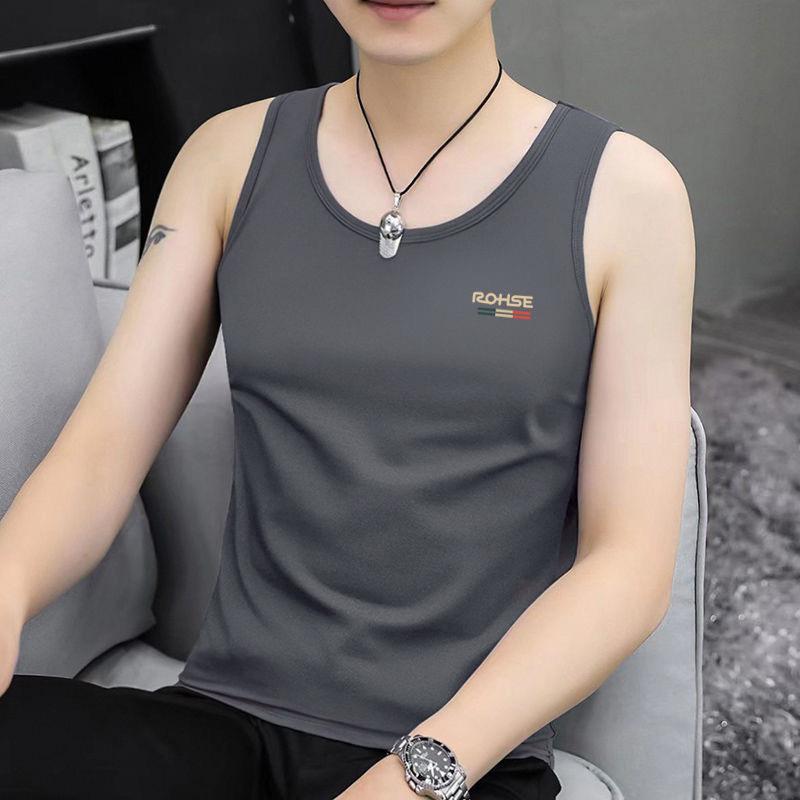 Round Neck Slim Tank Top Sports Undershirt Man