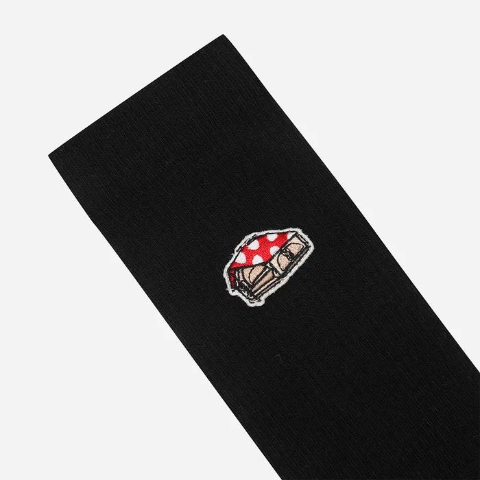 Tent Wappen Wool Crew Socks (BLACK)