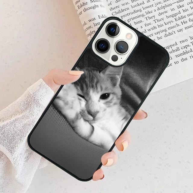 Cute Cat Animal Phone Case For iPhone 17 Air 15 16 Cover  11 13 14 Pro Max 12 Plus Max Fundas