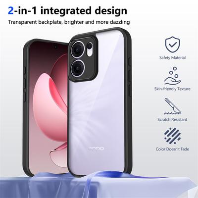 For Oppo Reno14 F CPH2743 Case Shockproof Silicone TPU Bumper Clear Back Hard Cover Matte Phone Case for Oppo Reno 14F Reno14F