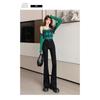 Damen Stretch High Waist Schlaghose Frühlings- und Herbstjeans