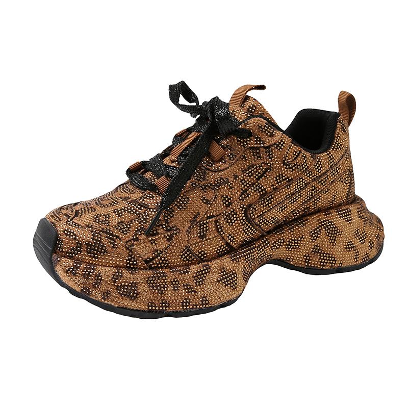 

Модные Роскошные Кроссовки на Толстой Подошве с Полной Бриллиантовой Отделкой Дизайнерские Противоскользящие Беговые Кроссовки Женские Модные Теннисные Кроссовки Высокое Качество Повседневная Обувь 37 леопардовый