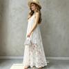 Summer New Dress European and American V-neck Neck Halter Sleeveless Beach Blouse Long Dress