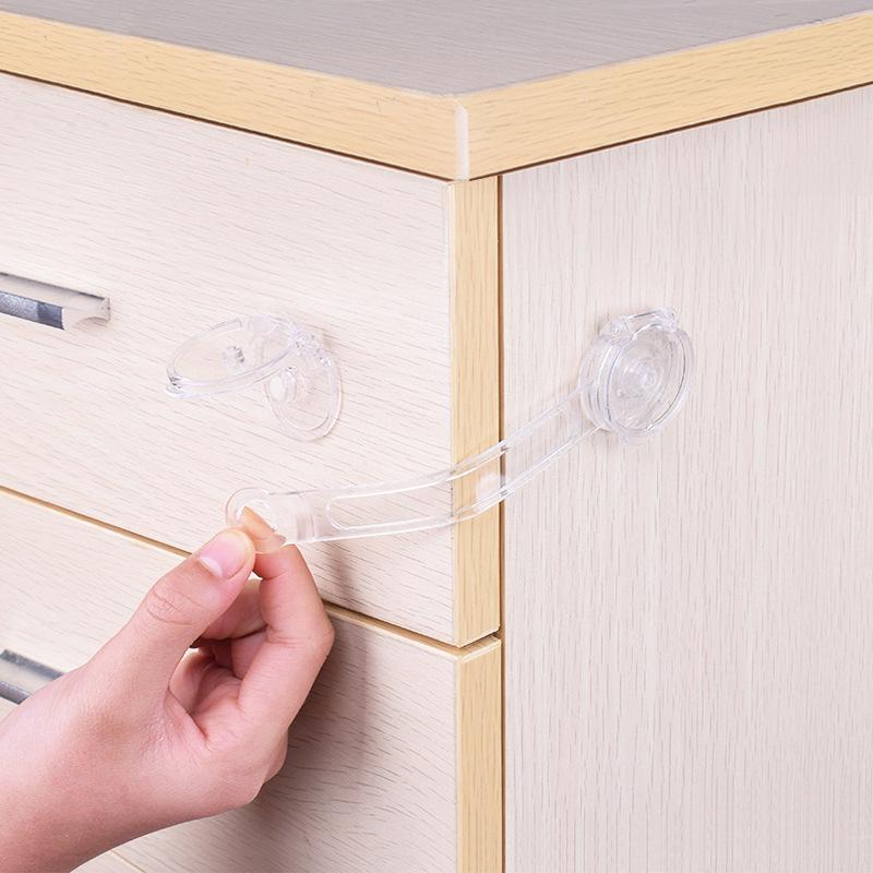 Baby Safety Double Door Lock - Finger Pinch Protection Latch for Cabinets and Drawers