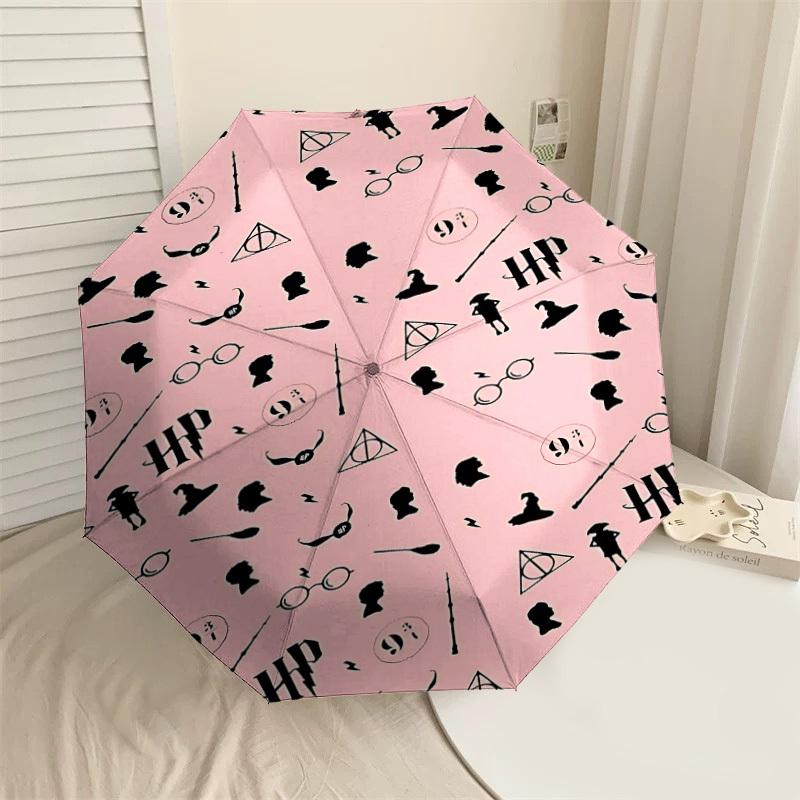 

1PC Warner Harry Potter Automatic Open/Close Umbrella with Windproof, 18-Rib Sturdy Canopy, Durable Ribs1235A