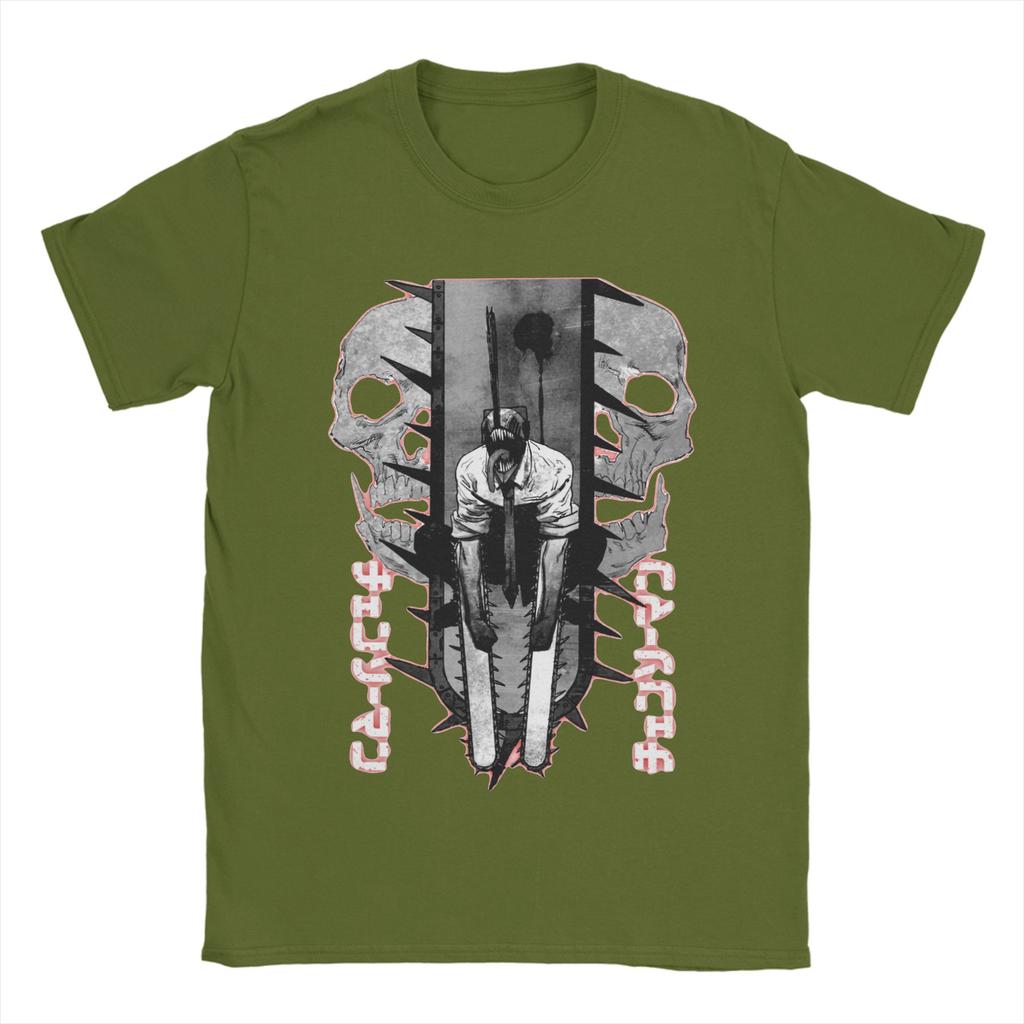 Men Women's Chainsaw Man Manga Art T Shirts  Cotton Clothing Vintage Short Sleeve O Neck Tees Gift T-Shirts