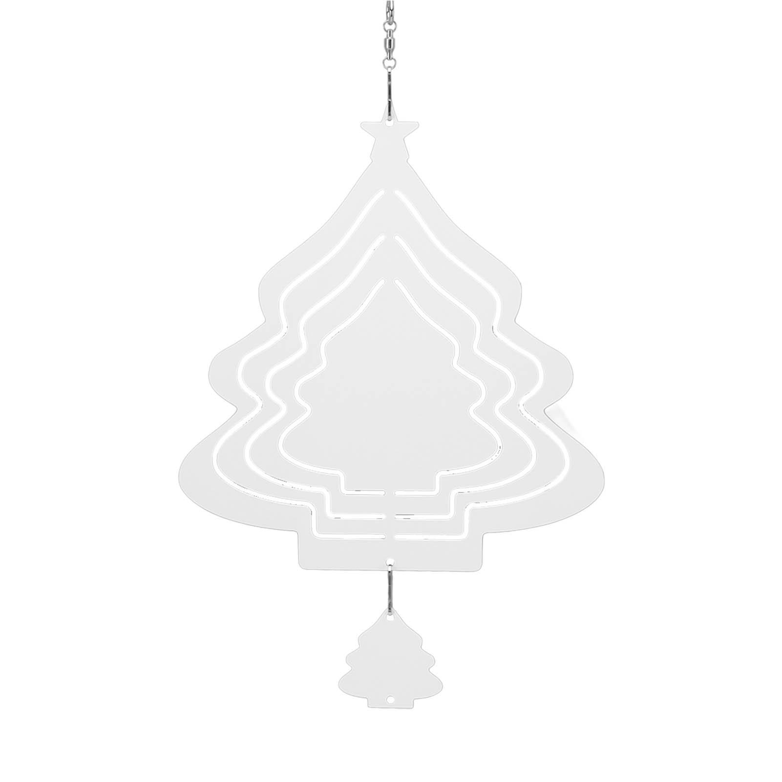 

Sublimation Wind Chimes Rotatable Ornament Aluminum Blank Christmas Tree Shaped Garden Hanging Decor for Christmas Home