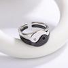 Stacked Combination Set Couple Index Finger Ring New Tai Chi Gossip Pattern Yin and Yang Tai Chi Ring Opening Adjustable