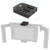 Lightweight Aluminum Alloy Cheese Plate Mount Board for On-Camera Monitors Cage with Expandable 1/4-20 Threaded Holes